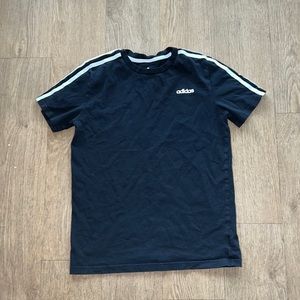 Adidas black and white short sleeved t-shirt